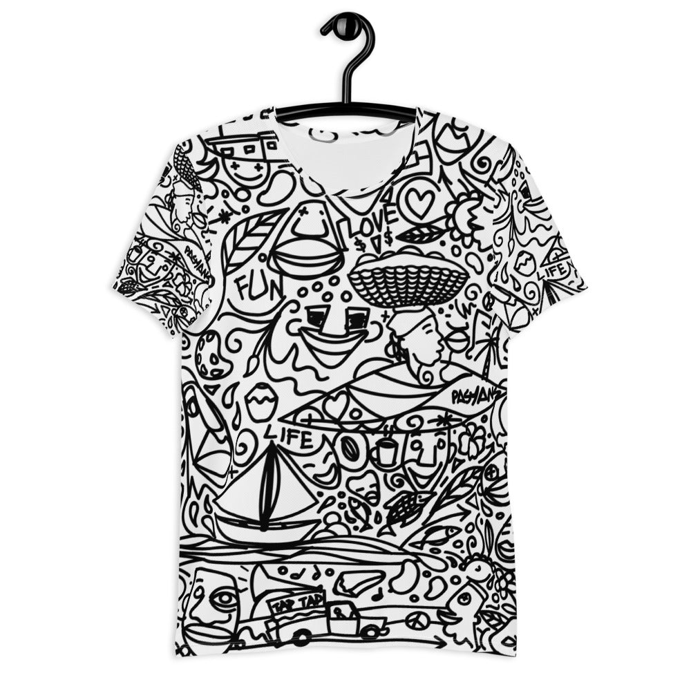 Fun 509 Doodle - OliGa - All over Print T-Shirt - B & W